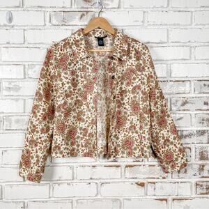Saint Tropez West Paisley and Floral Linen Pink Blue Beige Petite Jacket PM